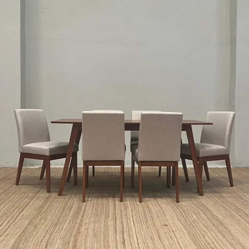 Juego De Comedor Harry en Marrón - Mesas de comedor, Uruguay | Aihaus