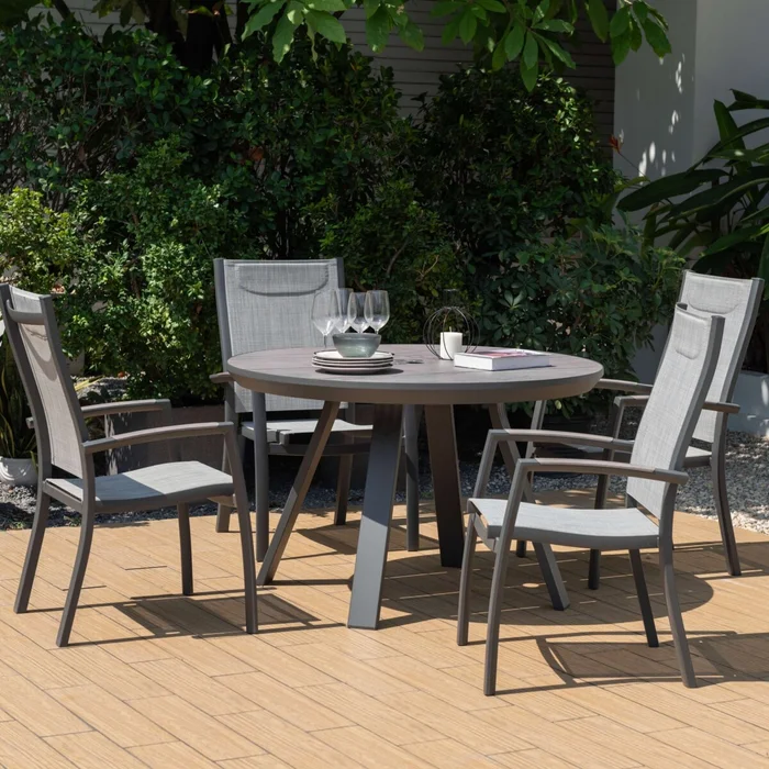 Mesa redonda de Patio Diámetro 119cm - Urbanite - Gris en Gris - Muebles para el exterior, Uruguay | Rústico Hogar, vista 2