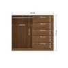 Comoda Cajonera 2 Puertas 5 Cajones 100% Mdp Dormitorio Jatoba - Cómodas, Uruguay | Muebles Express, vista 2 de 4