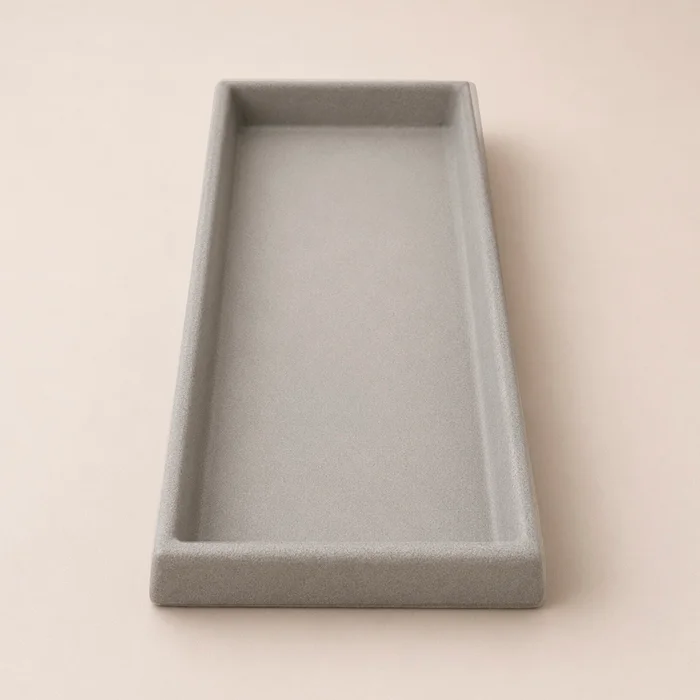 Plato rectangular para jardinera - varios tonos en Gris - Macetas, Uruguay | Alta Gracia Deco