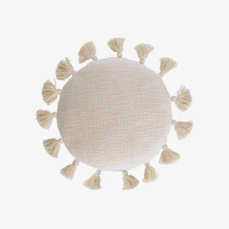 Almohadón Chiarina Ø 45 cm - beige en Beige - Textiles, Uruguay | Kavehome
