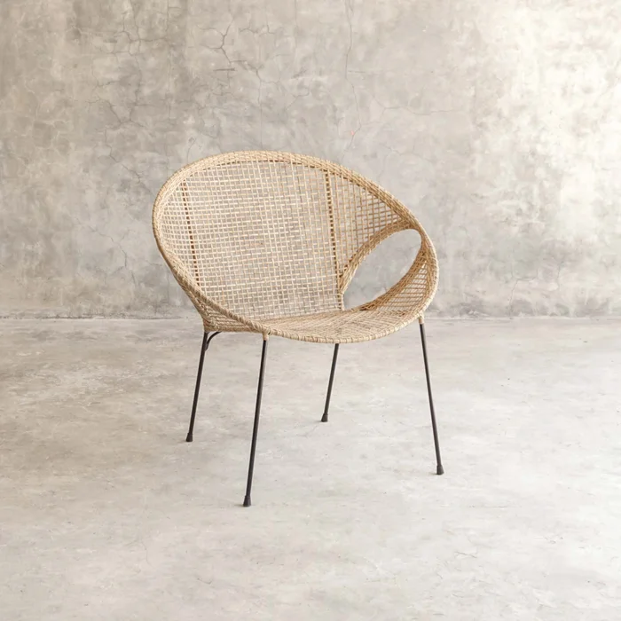 Butaca Rattan-y-madera Natural-beige Suiza Natural en Madera natural - Sillones y sofás, Uruguay | Divino, vista 3