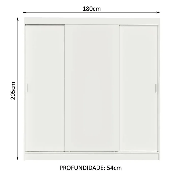 Ropero Placard Matrimonial Reno 180CM Pareja con 1 Espejo 3 Puertas Corredizas en Rustic/Negro - Roperos y placares, Uruguay | Balton, vista 24