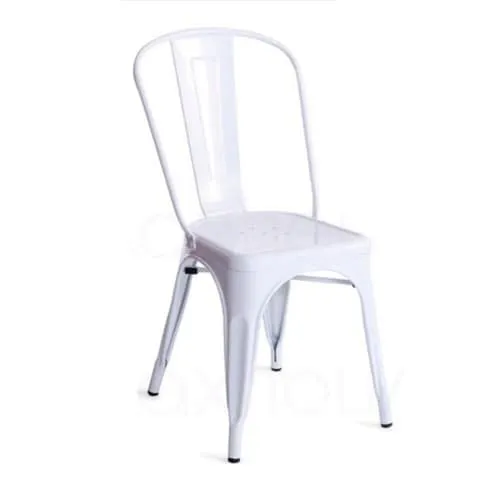 Silla TOLIX Metalica Moderna Comedor Blanco - Sillas, Uruguay | Lais Muebles