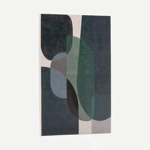 Lienzo abstracto Nemsa azul y verde - 90 x 60 cm en Azul - Decoración de pared, Uruguay | Kavehome