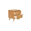 Mesa De Luz Madera Maciza Nordica 2 Cajones - Linea Dublin en Madera natural - Mesas de luz, Uruguay | Rústico Hogar, vista 3 de 4