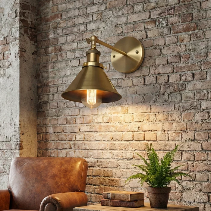 Aplique de Pared Antique Bronze en Dorado - Iluminación, Uruguay | La Perla, vista 2
