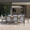 Mesa Aluminio y Teca - Topacio 201x90cm en Madera natural - Muebles para el exterior, Uruguay | Rústico Hogar, vista 2 de 5