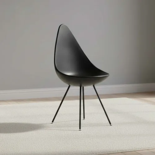Silla De Comedor Pp-y-metal Negro Drop en Negro - Sillas, Uruguay | Divino
