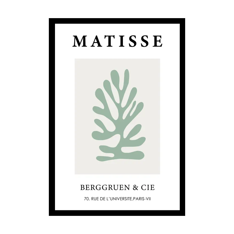 Cuadro Matisse Coral Marco Negro 40x60cm en Coral - Decoración de pared, Uruguay | Alta Gracia Deco