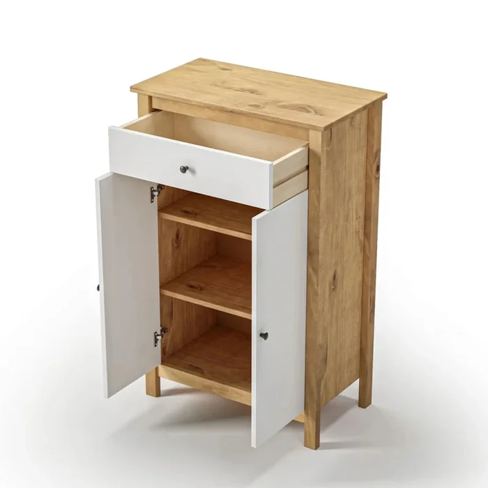 Zapatera 2 Puertas 1 Cajón - Línea Maden - Blanco en Blanco - Aparadores y recibidores, Uruguay | Ecowood, vista 2