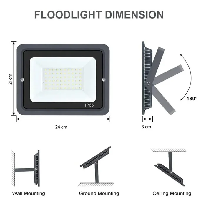 Proyector LED Apple 50W Luz Cálida en Negro - Lámparas colgantes, Uruguay | Serlux, vista 5