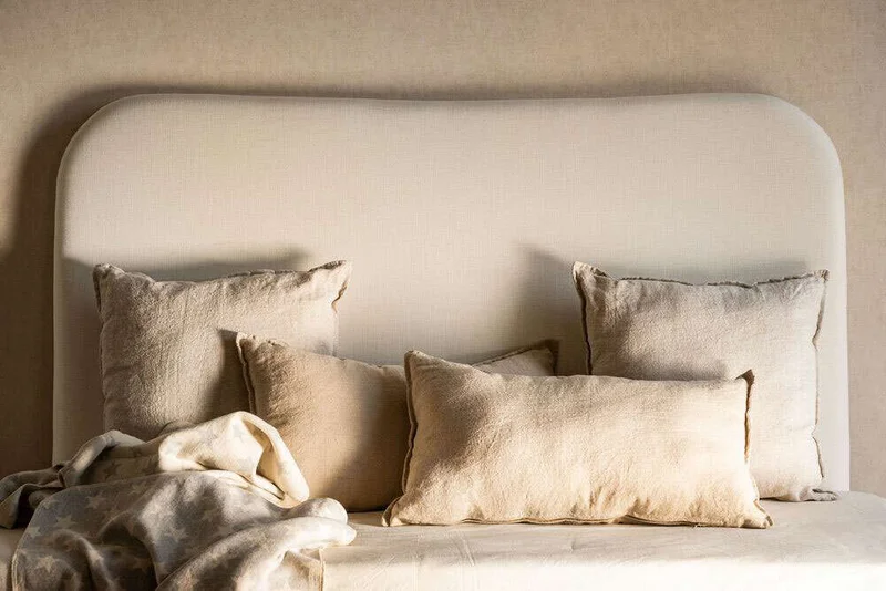 RESPALDO ORGANIC - CURVO - LINO ANTIMANCHAS en Blanco - Respaldos de cama, Uruguay | La Iberica, vista 5