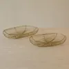 Set bandejas metal ovaladas en Dorado - Canastos, Uruguay | De Arcos, vista 1 de 3