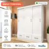 Ropero 3 Puertas Corredizas y 3 Cajones en Marrón - Roperos y placares, Uruguay | Mulata, vista 1 de 4
