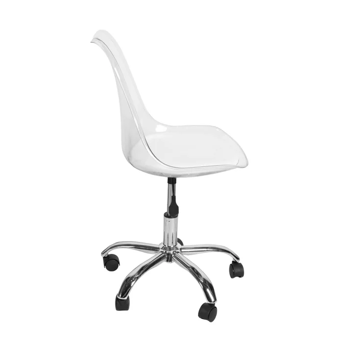 Silla De Oficina Polipropileno Blanco Hyl-053 en Blanco - Escritorios y sillas de escritorio, Uruguay | Divino, vista 3