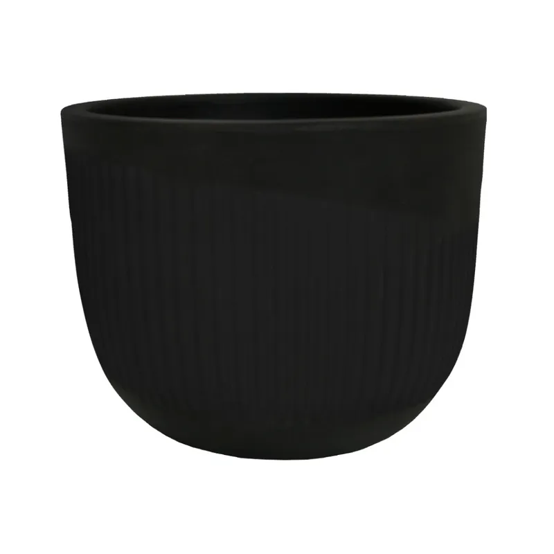 MACETA SPELLO RISCHIO NEGRA 15X15CM en Negro - Macetas, Uruguay | Decohogar
