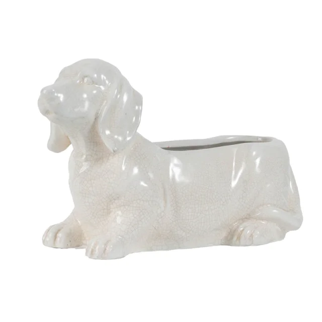 MACETA PERRO en Blanco - Jarrones, Uruguay | Sentido Jose Ignacio