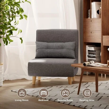 Sillon cama Trifold 1 cuerpo - Gris en Gris, Uruguay | La Cueva Muebles, vista 12