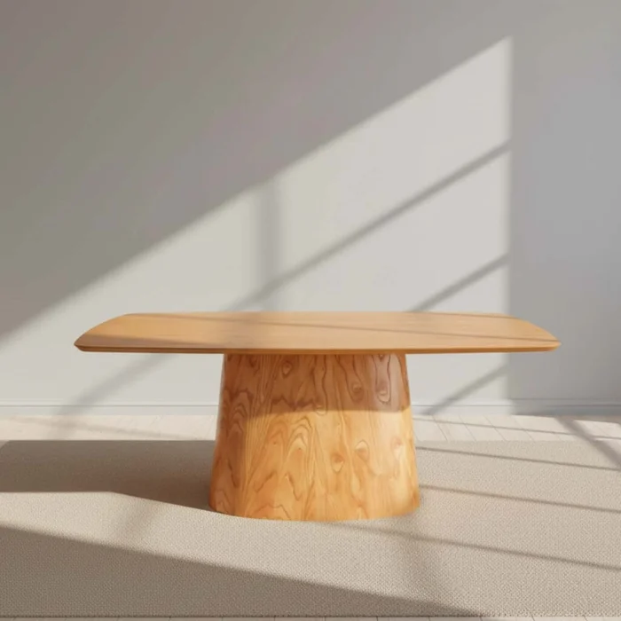 Mesa De Comedor Mdf-y-madera Marron Alice New en Madera natural - Mesas de comedor, Uruguay | Divino