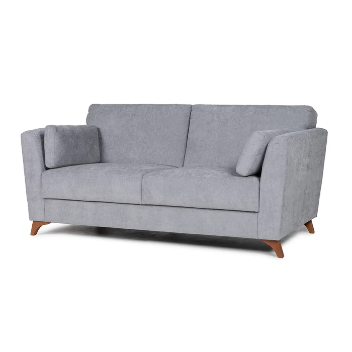 Sofá Capri - Tela Microfibra - 2 cuerpos - Cora 06-153 (Grafito) en Gris - Sillones y sofás, Uruguay | NYR