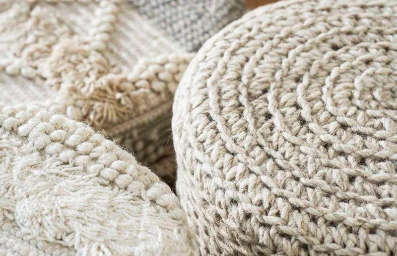 BANQUITO WOOL en Blanco - Butacas, banquetas y puffs, Uruguay | La Iberica, vista 3