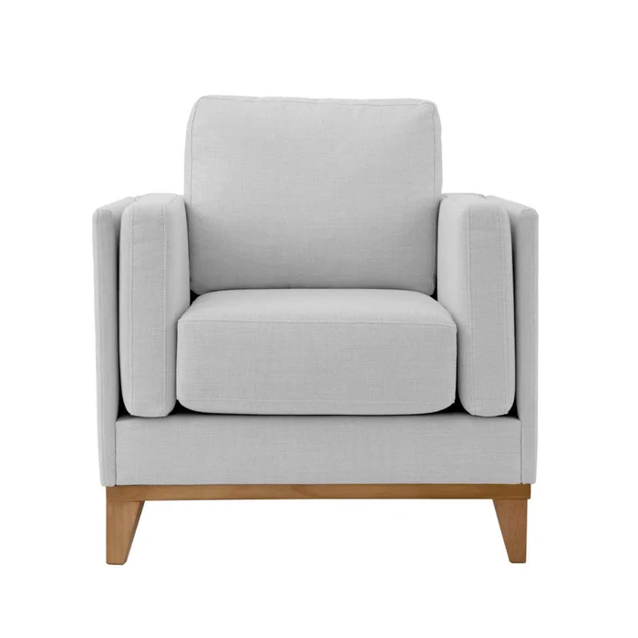 Butaca Tela-y-madera Gris Luxor Premium en Gris - Sillones y sofás, Uruguay | Divino, vista 3