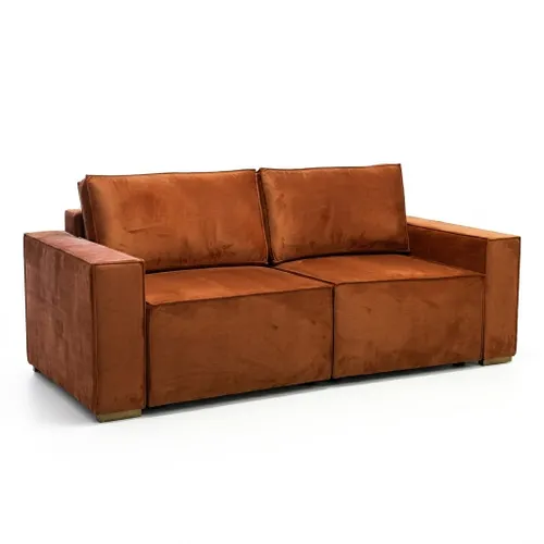 Sofá Retráctil España 3 Cuerpos (210cm) EASY CLEAN – Gamuza Terracota - Sillones y sofás, Uruguay | Berna home