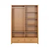 Ropero 2 puertas corredizas 2 cajones - Madera maciza - Linea Colonial - Marron en Marrón - Roperos y placares, Uruguay | Rústico Hogar, vista 2 de 5