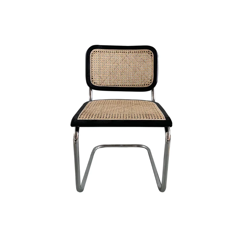 Silla Comedor Bauhaus Madera Natural/Negro Y Rattan en Negro - Butacas, banquetas y puffs, Uruguay | Berna Home, vista 5