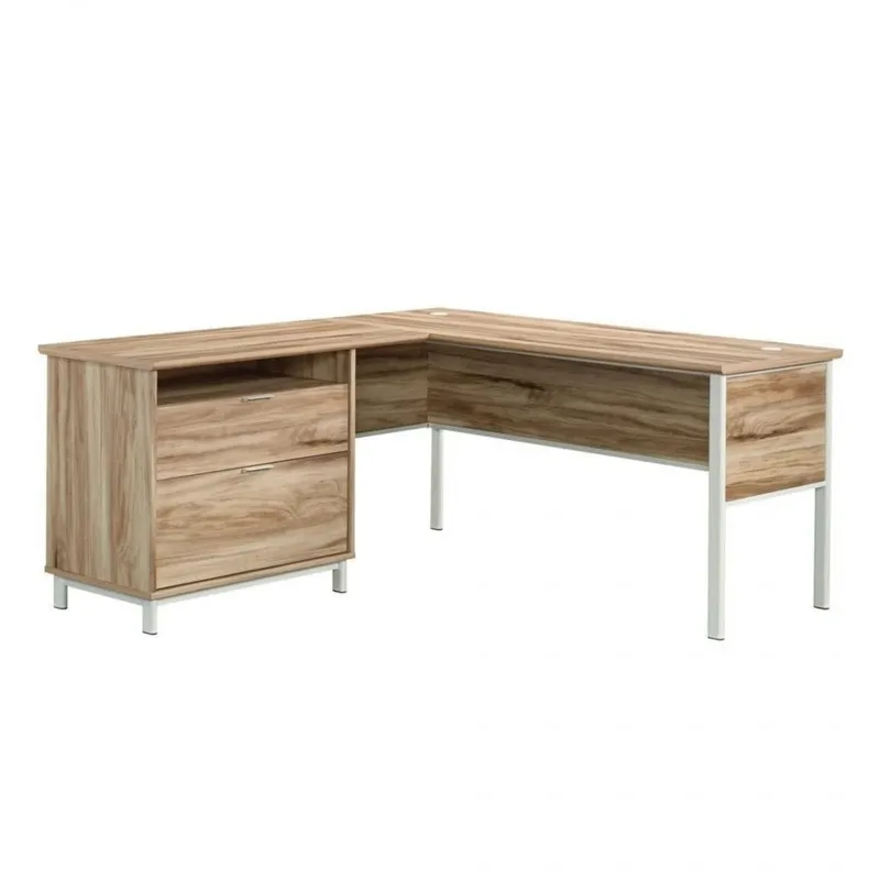 Escritorio moderno en forma de L - 2 Cajones - Sauder - Portage Park - Escritorios, Uruguay | Ecowood