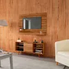 Panel para TV Lucerna con 2 Estantes - Marrón Manchester - Muebles para TV, Uruguay | Berna home, vista 2 de 2