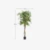 Árbol artificial Ficus con maceta negra 180 cm en Madera natural - Macetas, Uruguay | Kavehome, vista 5 de 5