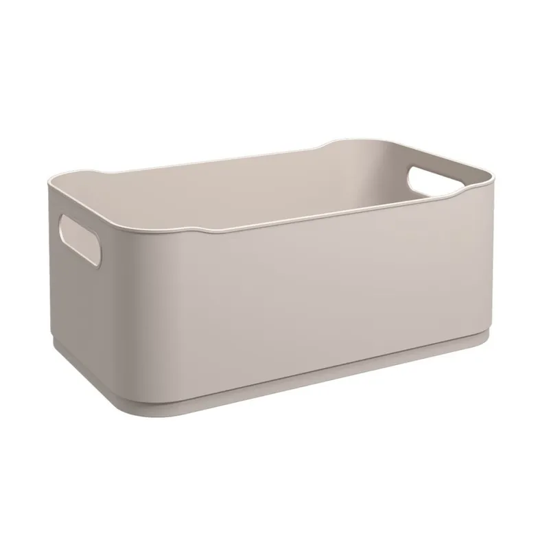 CESTO PLASTICO RECT 30.5x18.5x12CM LIGHT GRAY COZA en Beige - Canastos, Uruguay | Decohogar