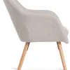 Sillón UDSBJERG tela 1 cuerpo beige/roble en Beige - Butacas, banquetas y puffs, Uruguay | JYSK, vista 3 de 5