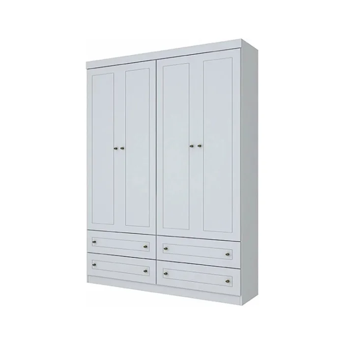 Ropero Americano 4 Puertas Blanco Mdf en Blanco - Roperos y placares, Uruguay | Albanés