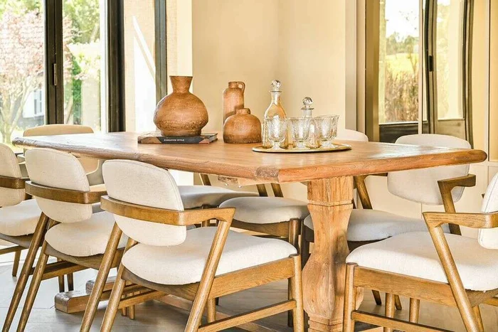 MESA COMEDOR DE OLMO ISABEL - 2.00 X 1.00 MTS en Madera natural - Mesas de comedor, Uruguay | La Iberica, vista 4