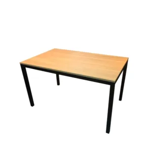 Mesa de Comedor Madera y Hierro Elec 150 cm en Crudo/Negro - Mesas de comedor, Uruguay | Berna home