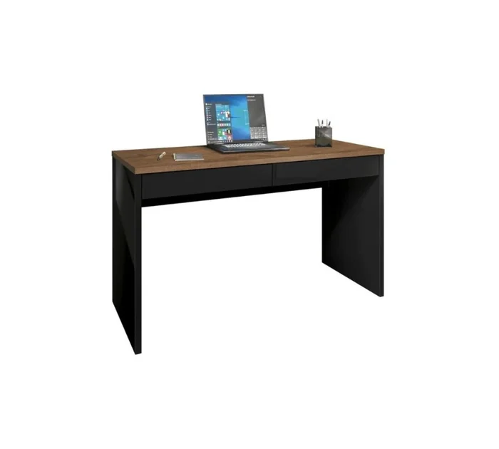 Escritorio Max - 2 Cajones - Negro en Multicolor - Escritorios, Uruguay | Rústico Hogar, vista 2
