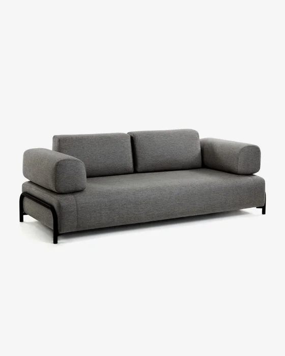 Sofá Compo 3 plazas - gris oscuro 232 cm en Gris - Sillones y sofás, Uruguay | Kavehome