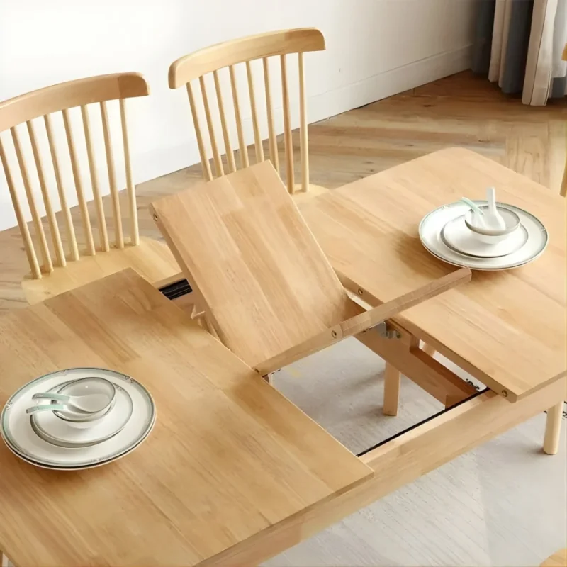 Mesa de comedor Extensible - Madera 120 a 150 cm - Osmo en Madera natural - Mesas de comedor, Uruguay | Berna Home, vista 5