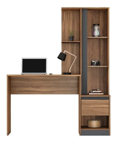 Escritorio Con Biblioteca Para Estudios Pc Notebook Morada en Almendra - Escritorios, Uruguay | Soy Hogar, vista 6