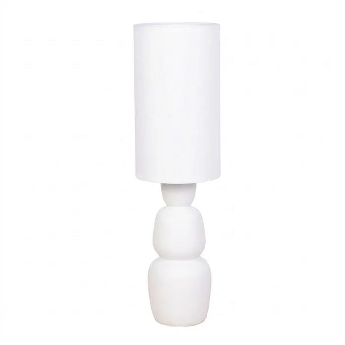 Lámpara De Pie Ceramica Blanco At25071 en Blanco - Lámparas de mesa, Uruguay | Divino