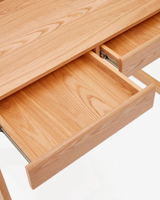 Escritorio Arandu de chapa y madera maciza de fresno 120 x 60 cm en Madera natural - Escritorios y sillas de escritorio, Uruguay | Kavehome, vista 3