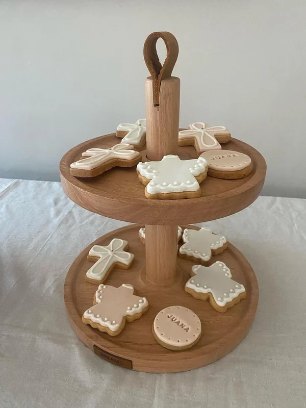 Soporte Doble Plato para Muffins en Madera natural - Decoración, Uruguay | Dreams On Time, vista 4