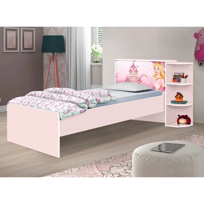 Cama Para Niños 1 Plaza Diseño Princesa Infantil en Rosa - Muebles, Uruguay | Soy Hogar, vista 2