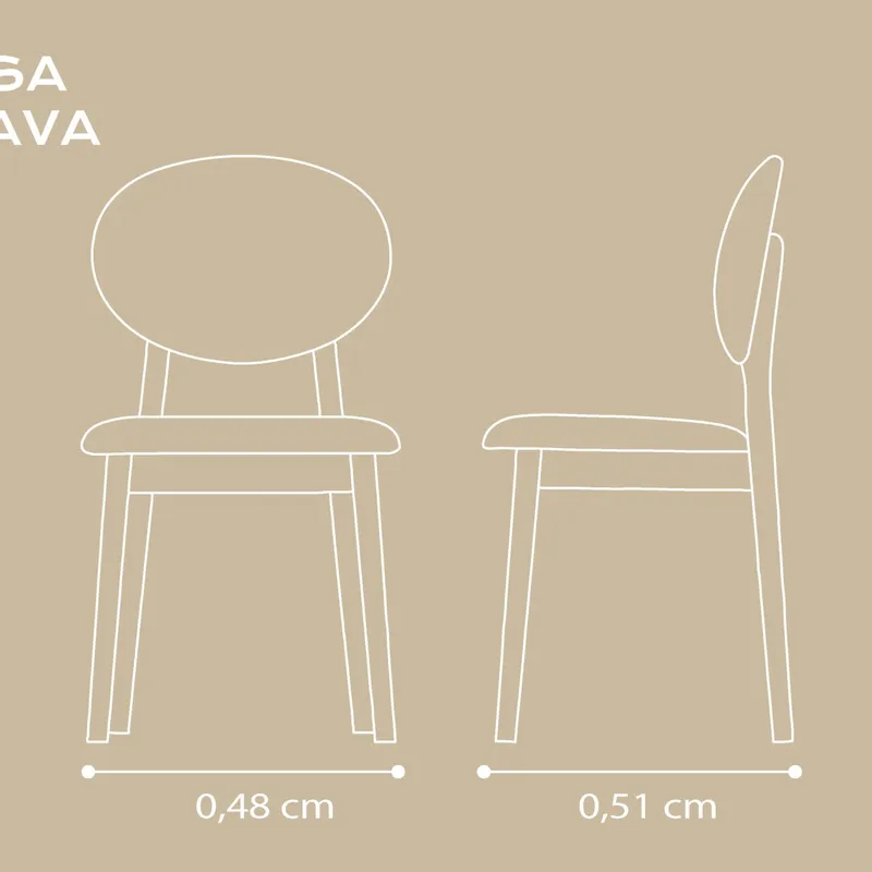 Silla Doroti en lino-beige-t1946-miel - Sillas, Uruguay | Casa Brava