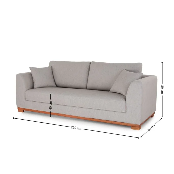 Sofá Venecia - Tela Aquaclean - 3 cuerpos - A fabricar en Gris - Sillones y sofás, Uruguay | Nyr, vista 4
