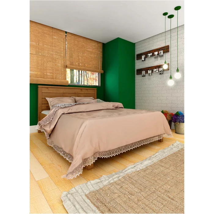 Cama 2 Plazas Madera Natural-beige Fresno en Madera natural - Dormitorio, Uruguay | Divino, vista 3
