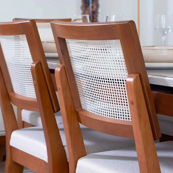 Silla De Comedor Madera Blanco Bennett en Blanco - Sillas, Uruguay | Divino, vista 3